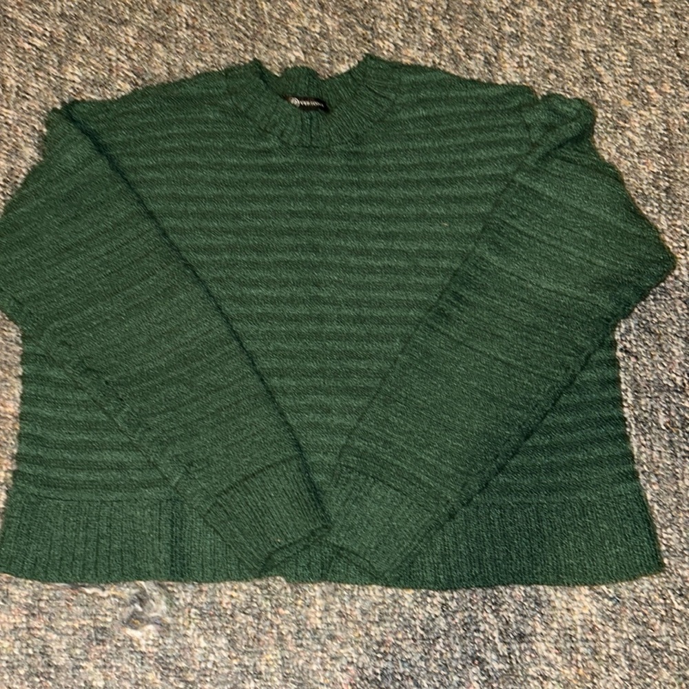 Green Cropped Sweater